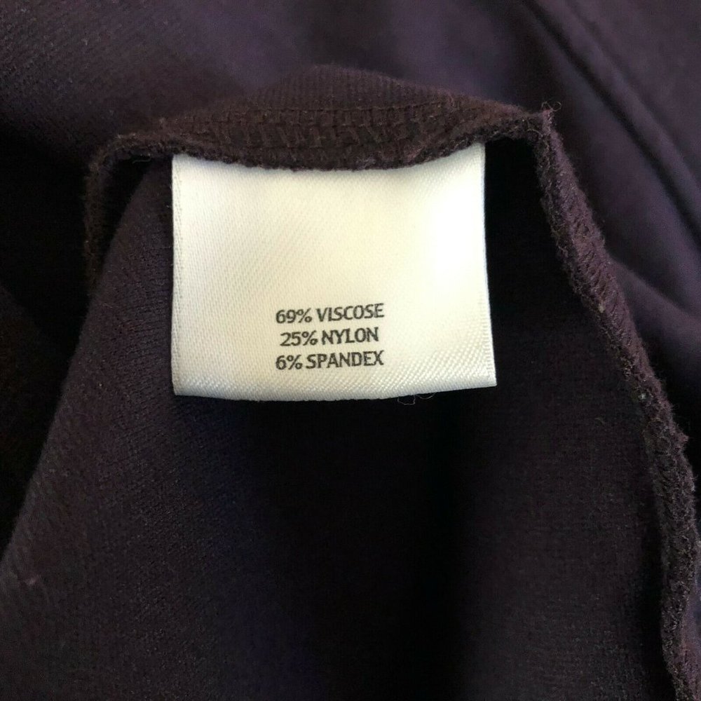 Eileen Fisher Cloth Tie Belted Knit Wrap Jacket Purple Medium Office Minimalist - Picture 5 of 7